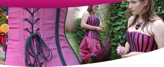 Handmade Corsets in Dorset in Dorset Silk Tweed and more